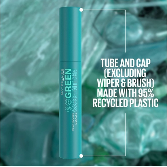 2/Maybelline Green Edition Mega Mascara Makeup, Smooth Buildable Lightweight - Picture 6 of 8